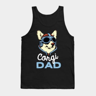 Corgi Dad Vintage Dog Owner Welsh Corgi Dog Father Tank Top